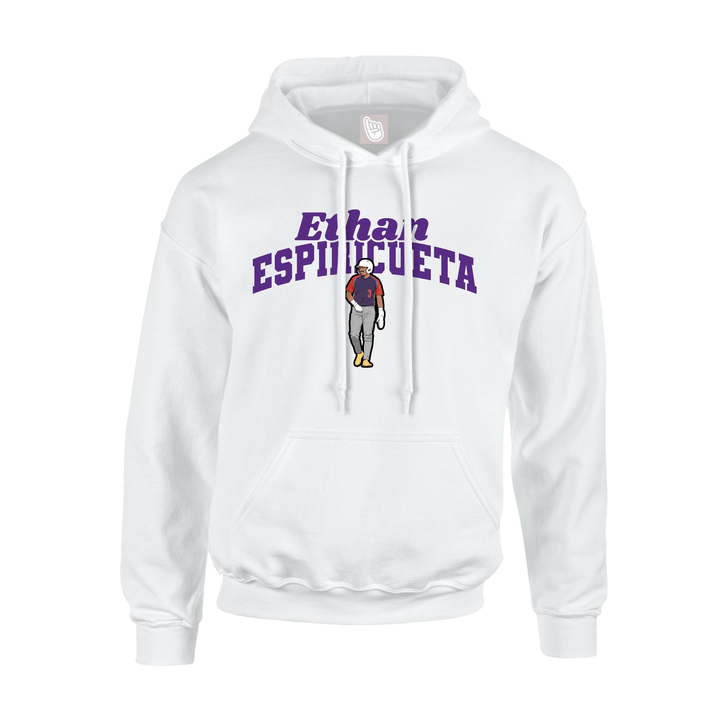 Youth Hoodie — Signature Arch in White