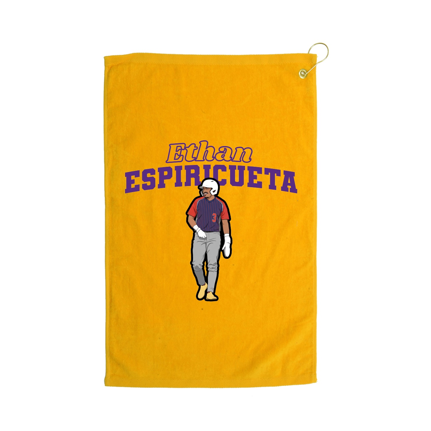 Golf Towel — Name Arch in Gold