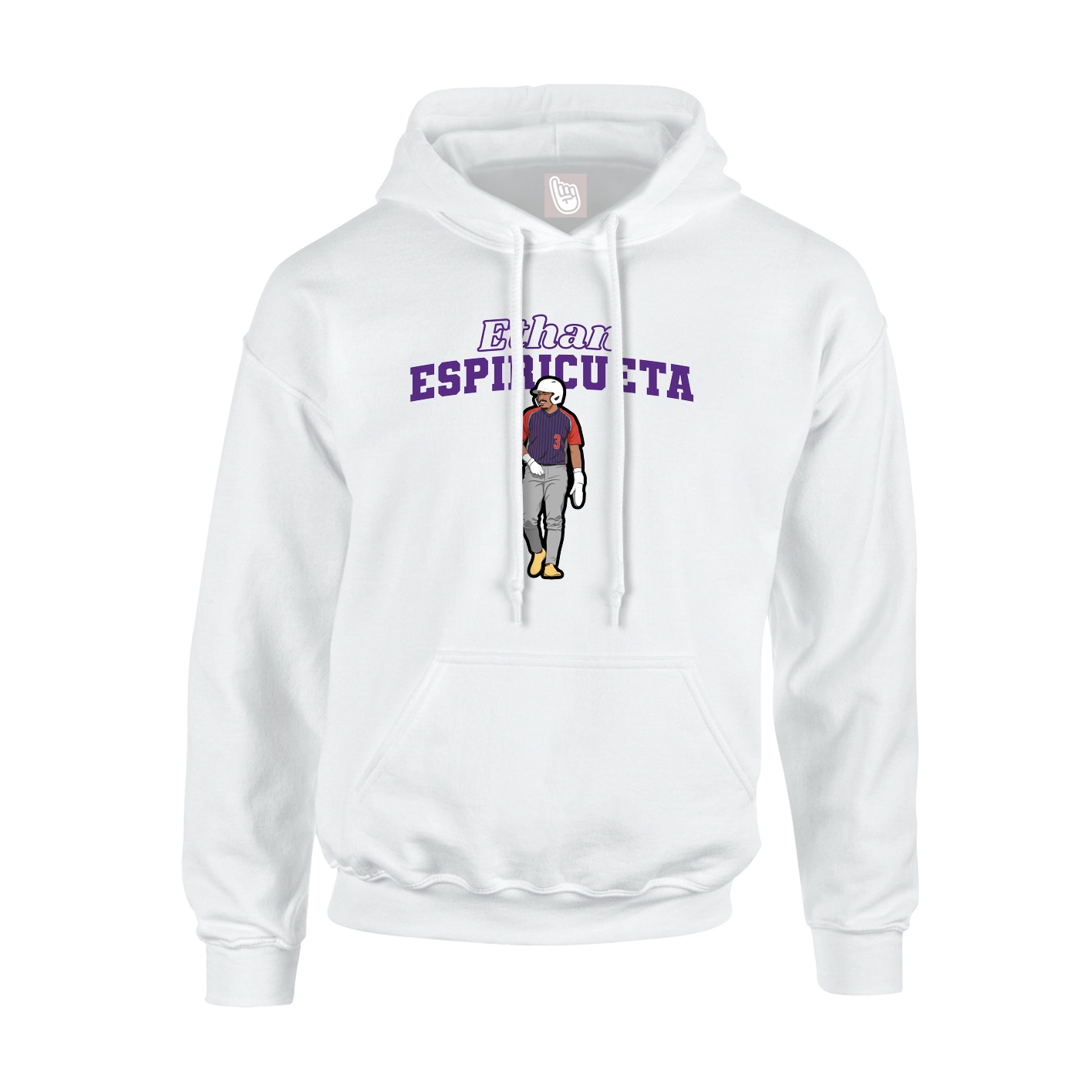 Hoodie — Name Arch in White