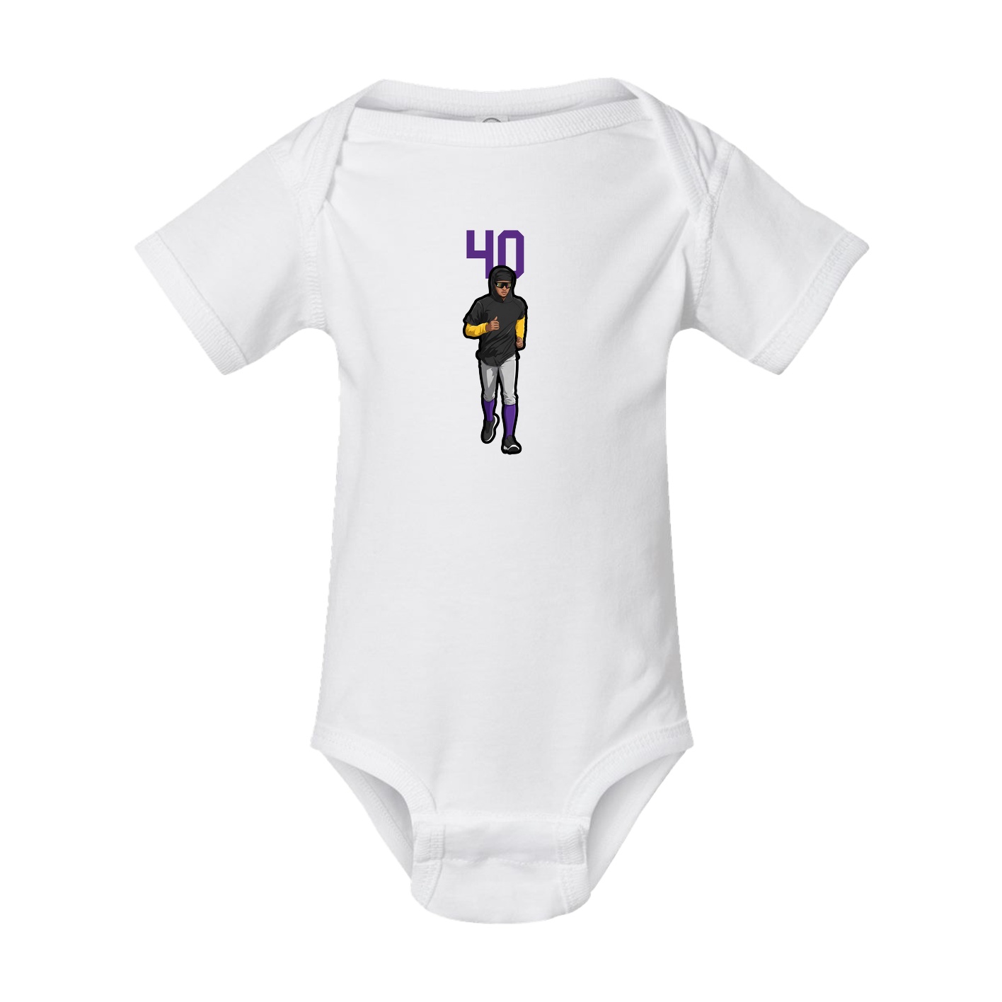 Baby Onesie — Number Top in White
