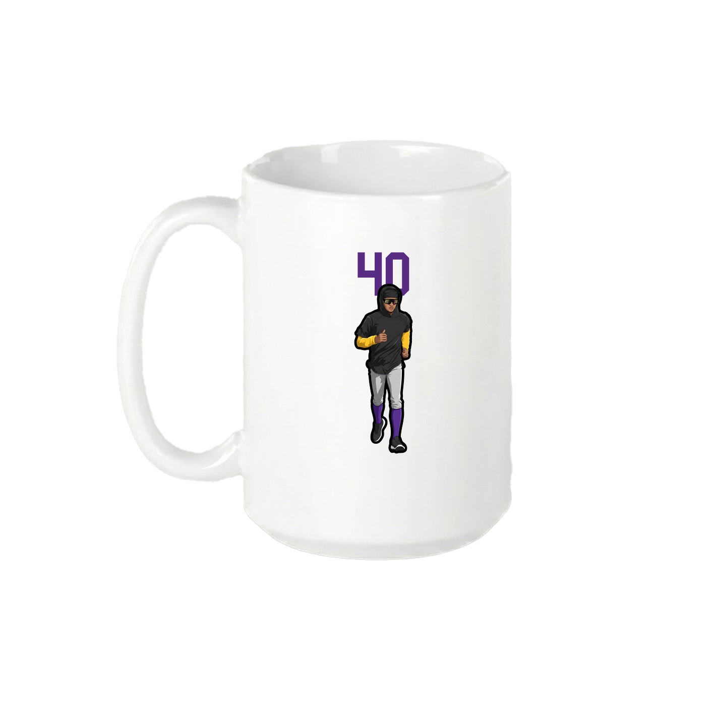15oz Coffee Mug — Number Top in White