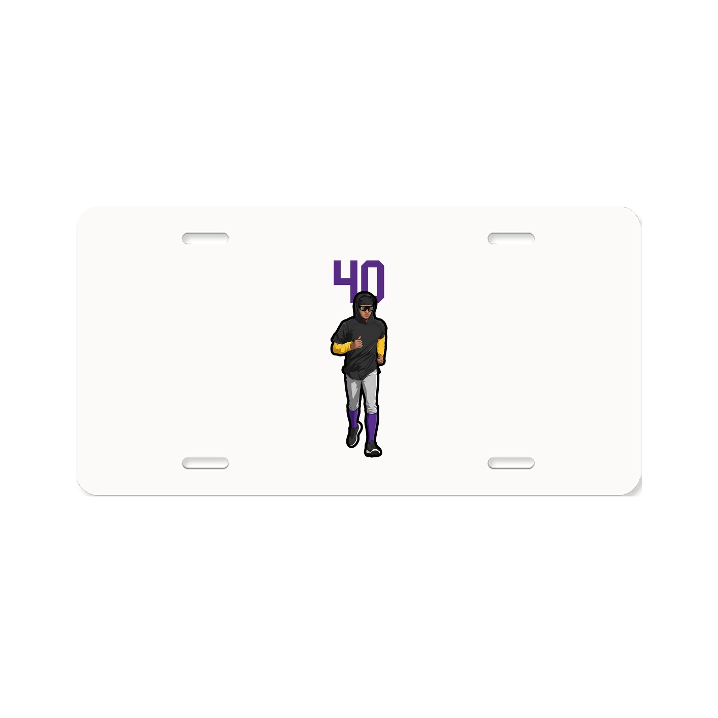 License Plate — Number Top in Classic