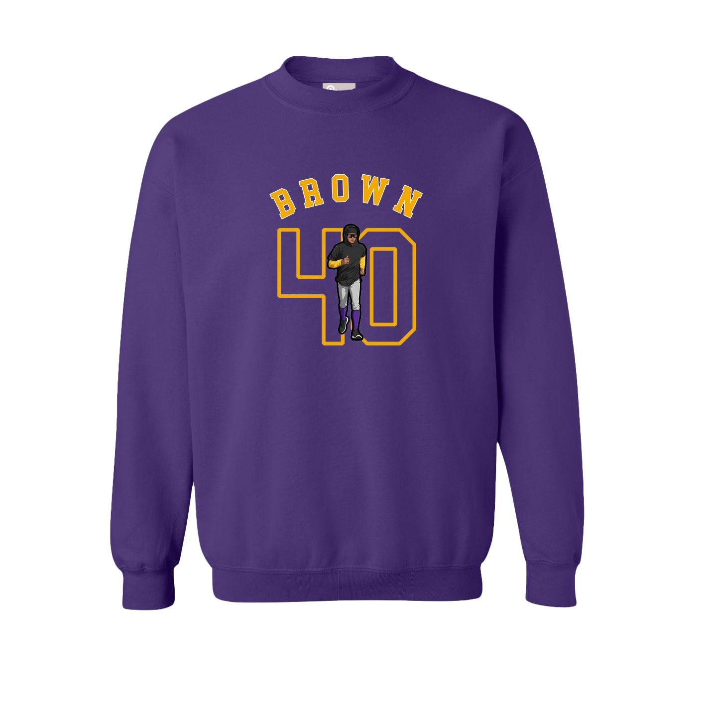 Fleece Crew — Shirsey Arch in Purple