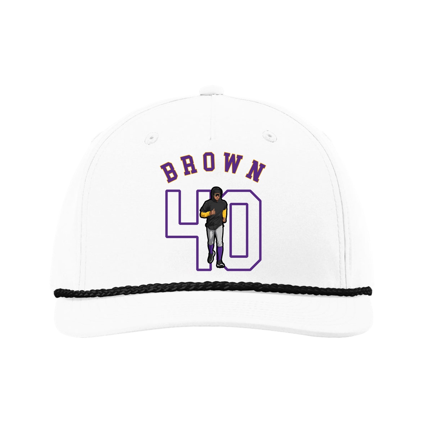 Five-Panel Classic Rope Cap — Shirsey Arch in White