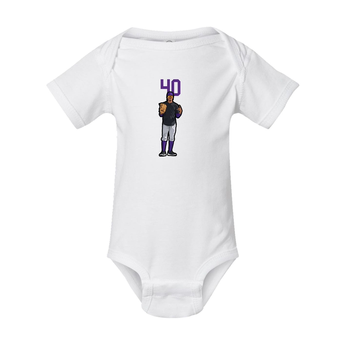 Baby Onesie — Number Top in White