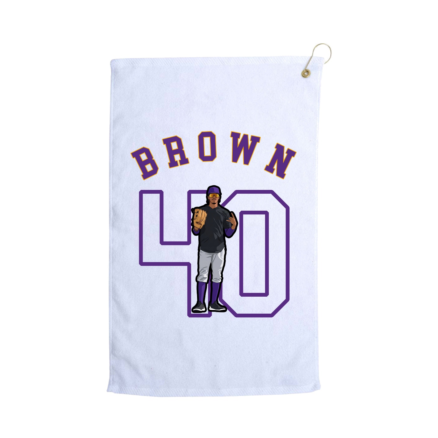 Golf Towel — Shirsey Arch in White