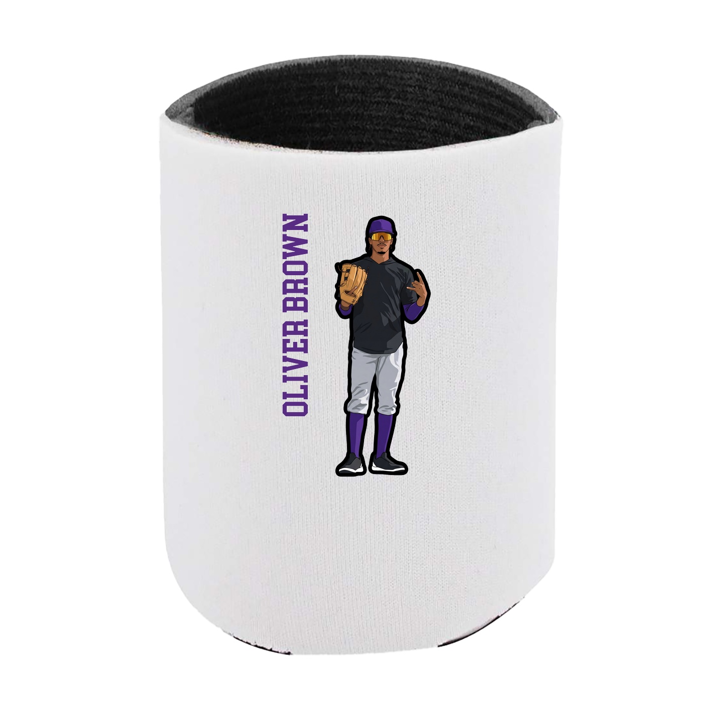 Can Holder — Name Vertical in White