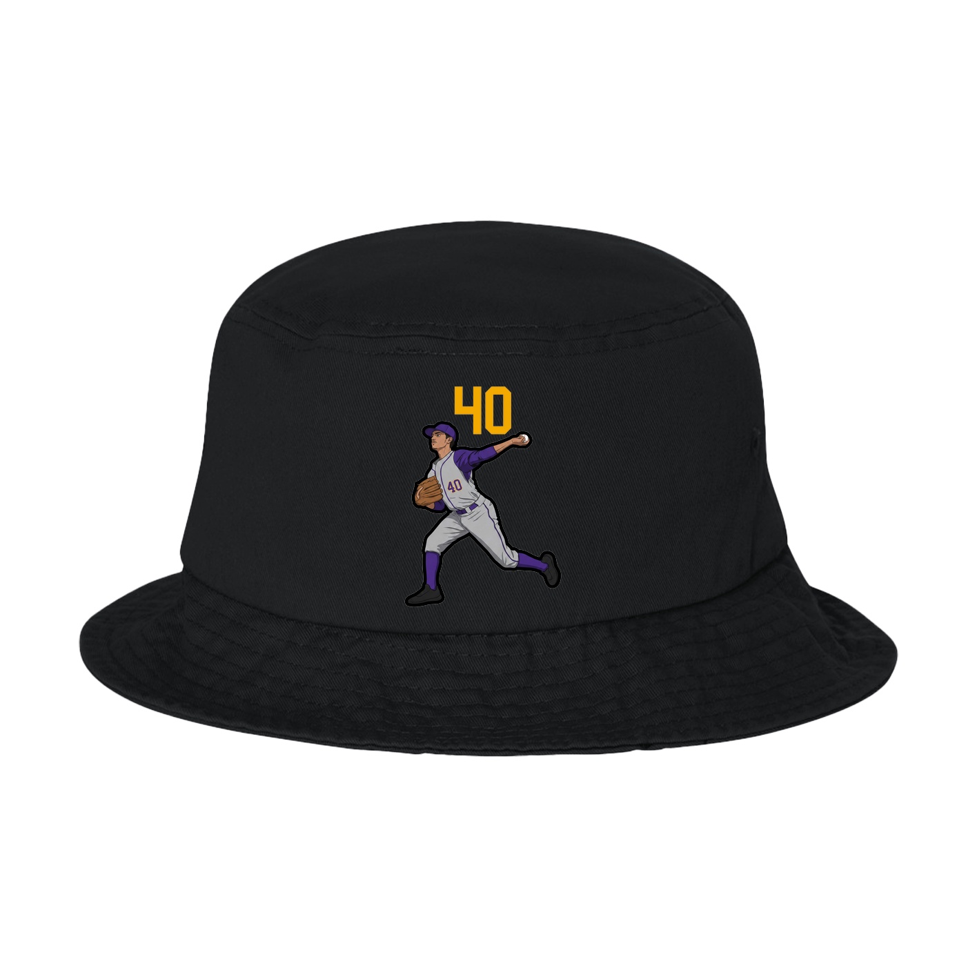 Bucket Cap — Number Top in Black