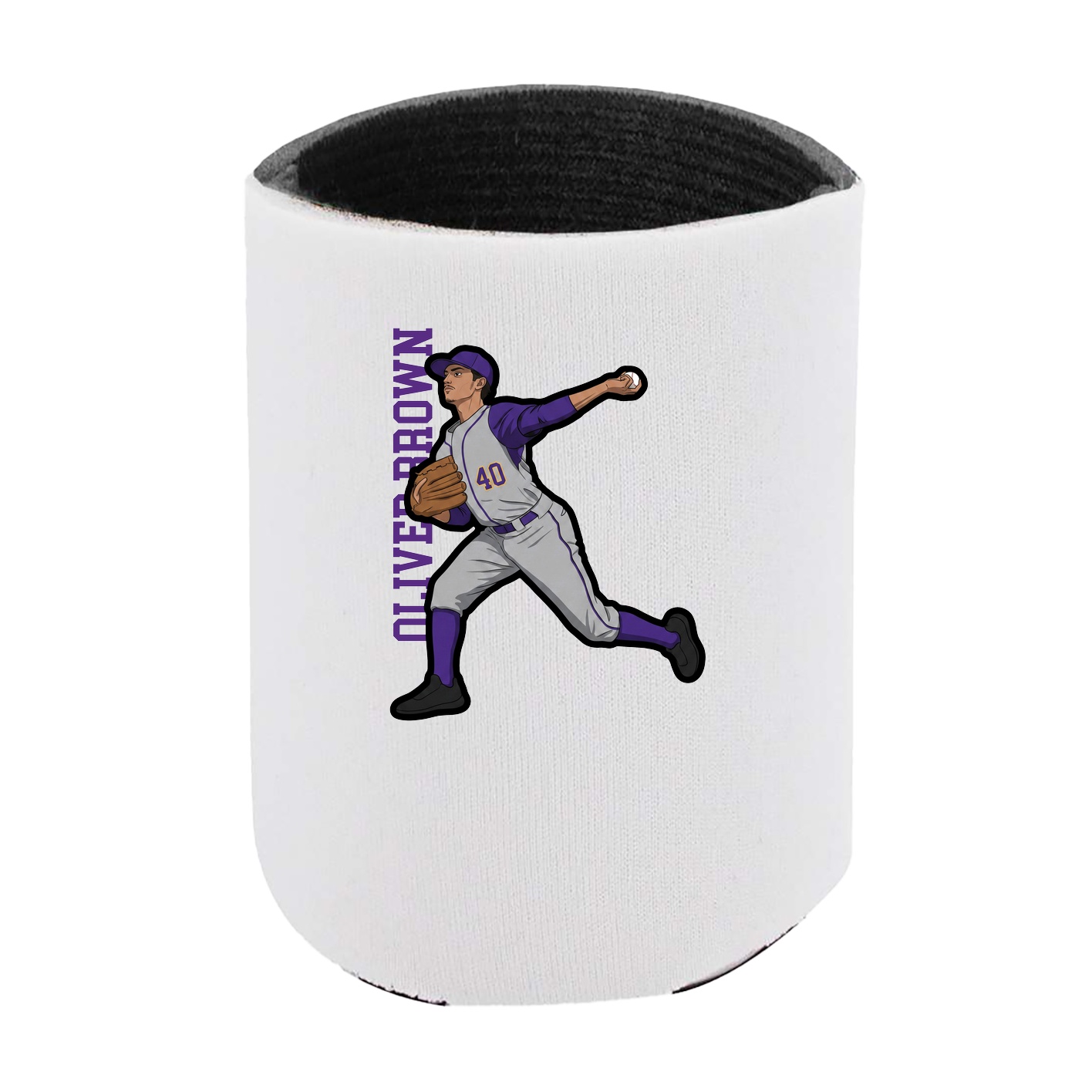 Can Holder — Name Vertical in White