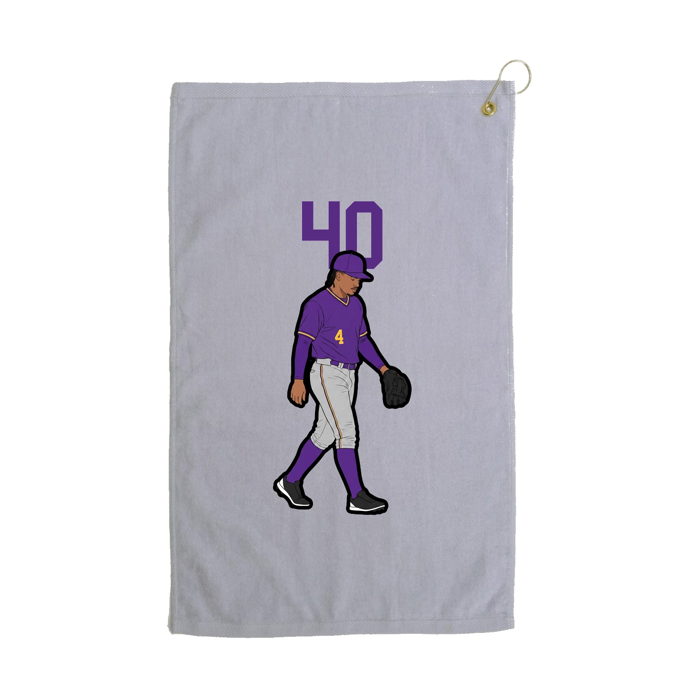Golf Towel — Number Top in Grey