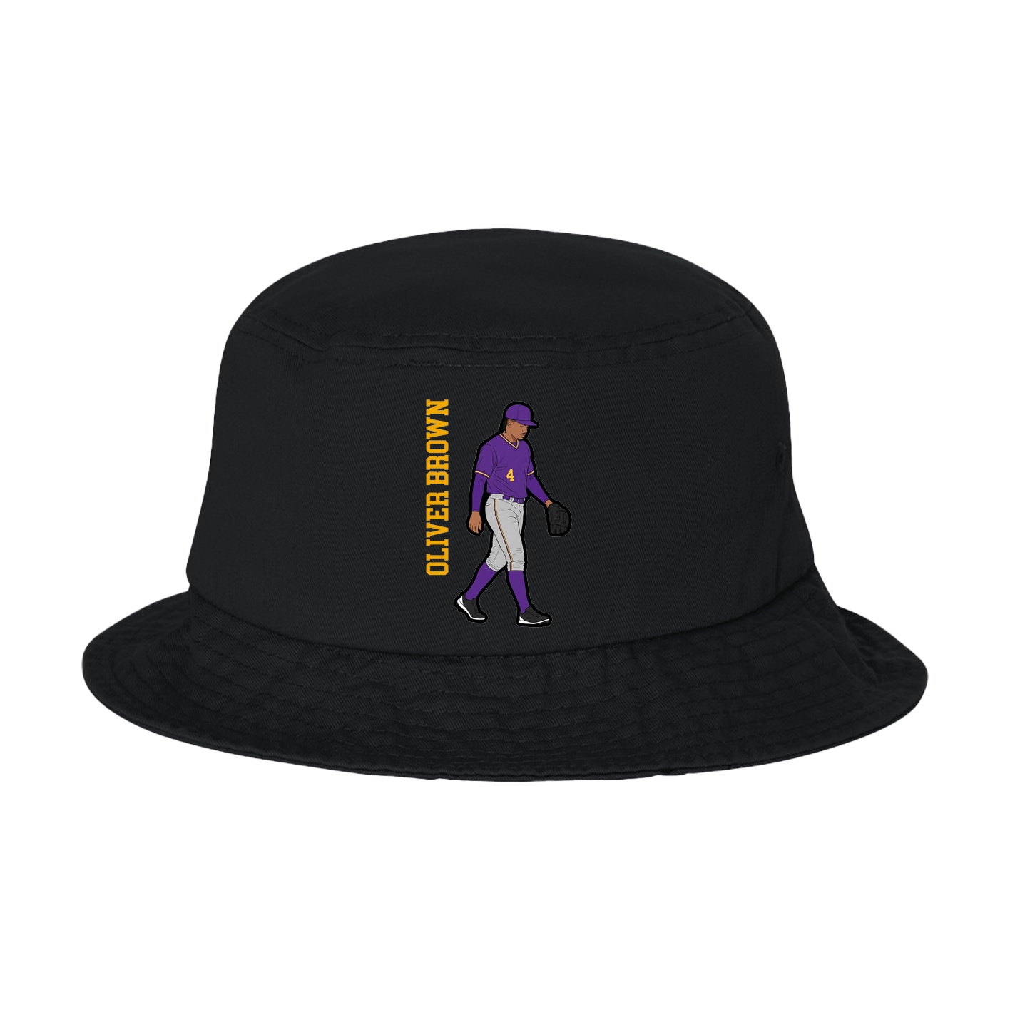 Bucket Cap — Name Vertical in Black