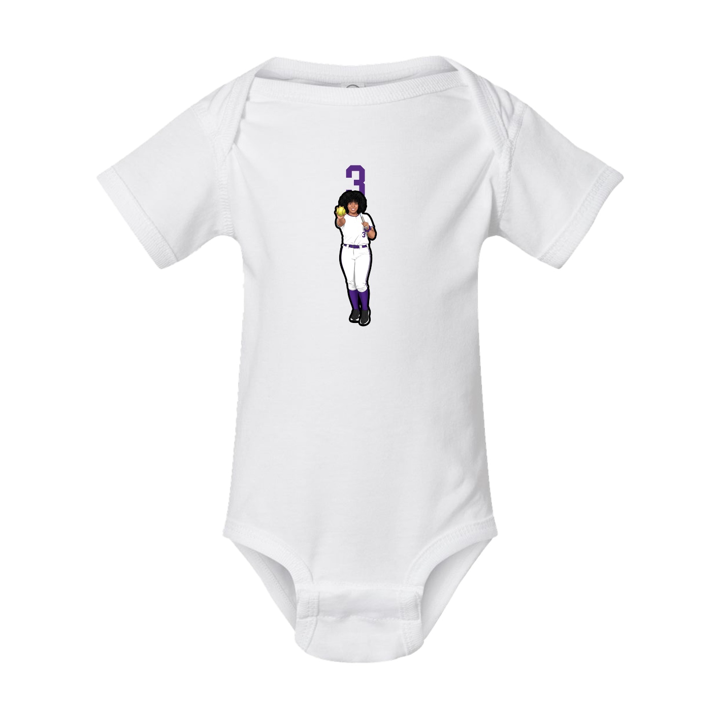 Baby Onesie — Number Top in White
