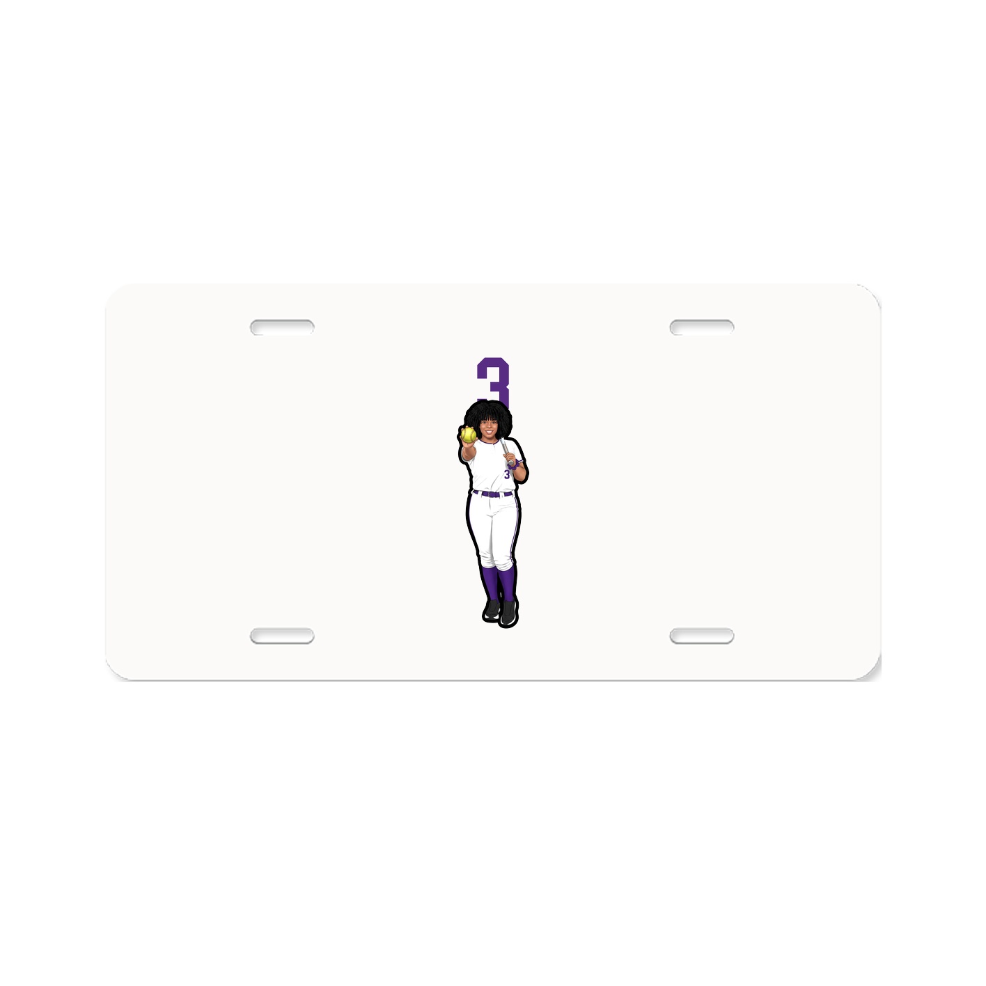 License Plate — Number Top in Classic