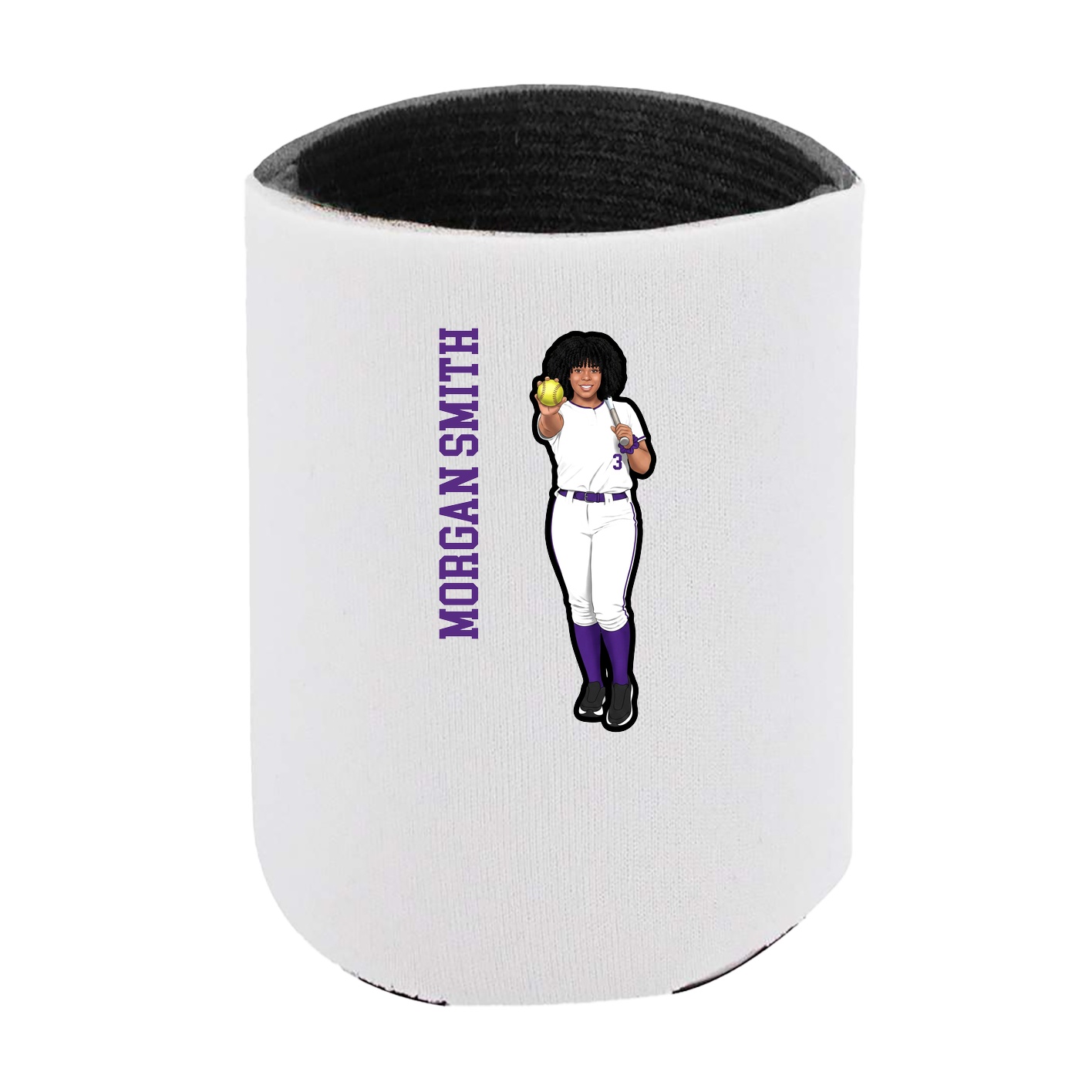 Can Holder — Name Vertical in White