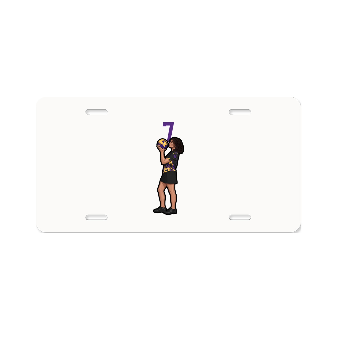 License Plate — Number Top in Classic