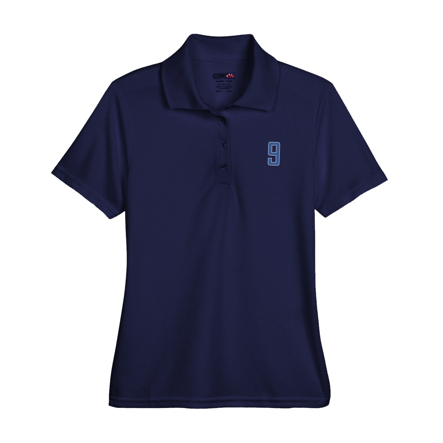 Womens Performance Polo — Front Shirsy in Navy