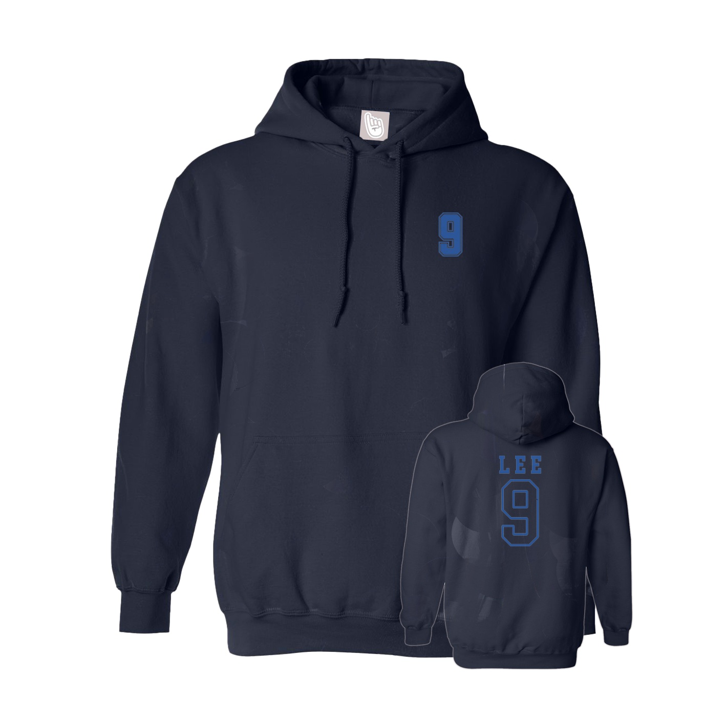 Youth Hoodie — Chest Back in Navy