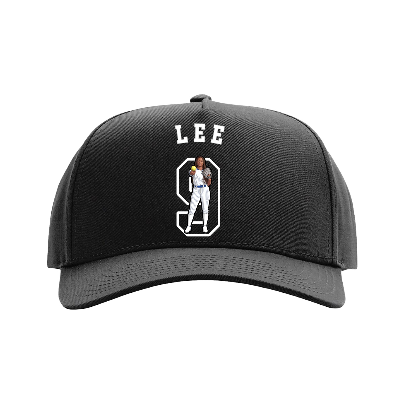 Full Fabric Five-Panel Champ Cap — Shirsey Arch in Black