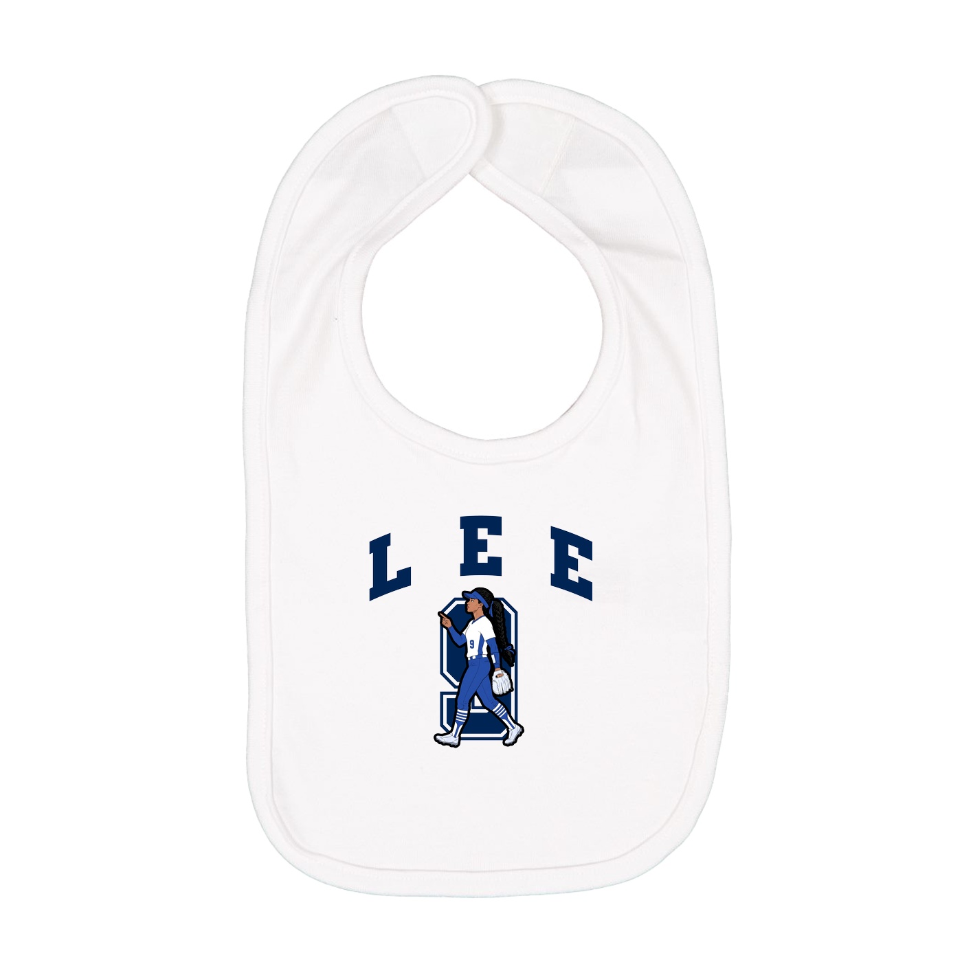 Infant Bib — Number in White