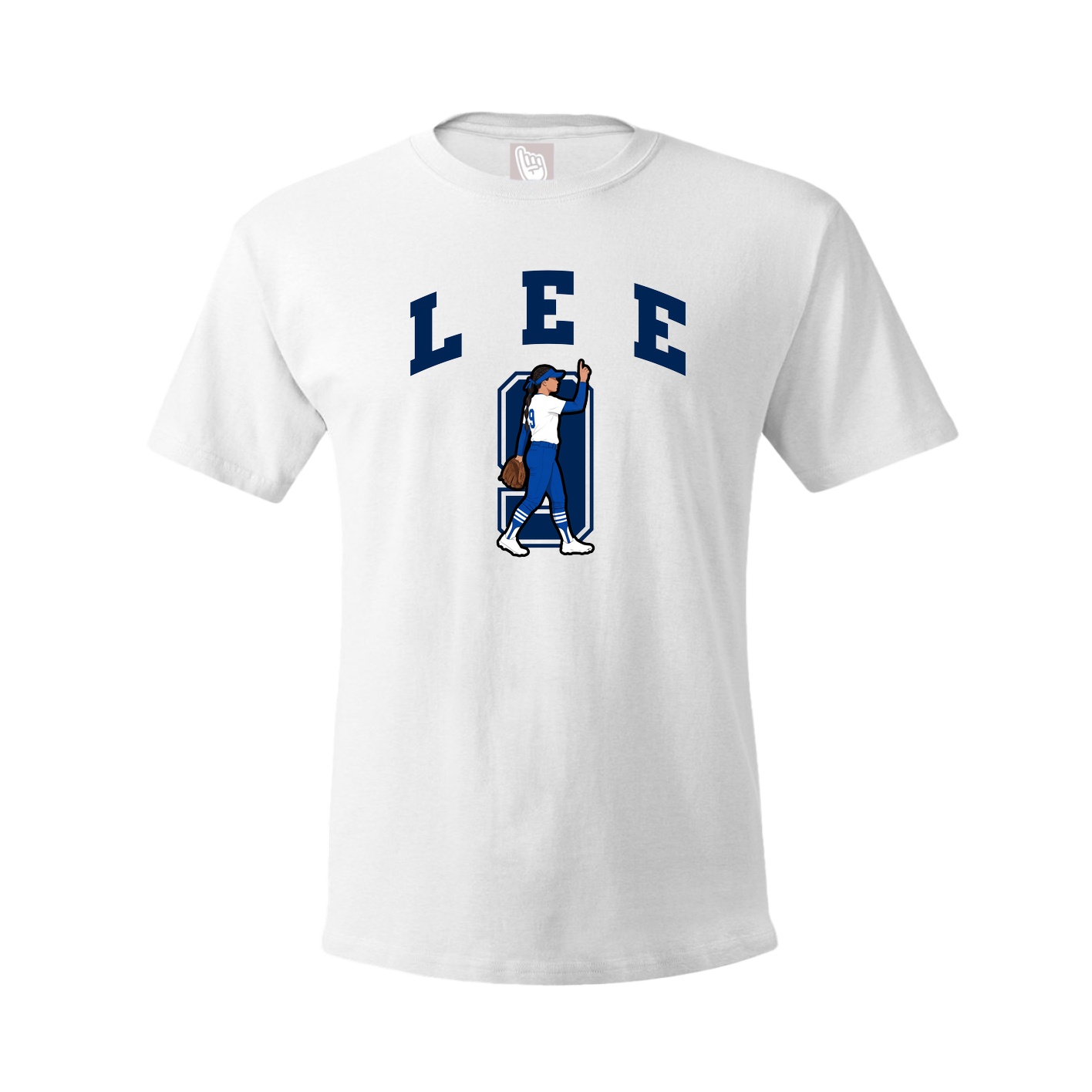 Youth Tee — Number in White
