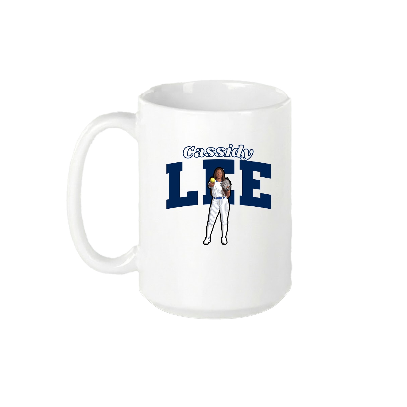 15oz Coffee Mug — Name Arch in White