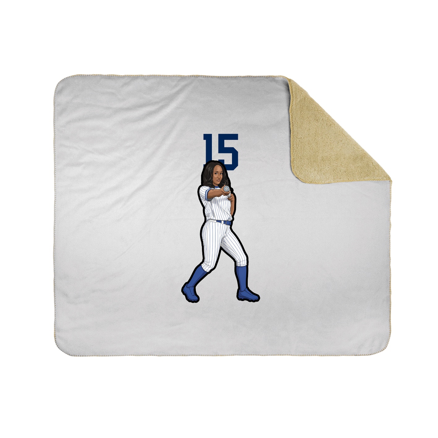 Throw Blanket — Number Top in White