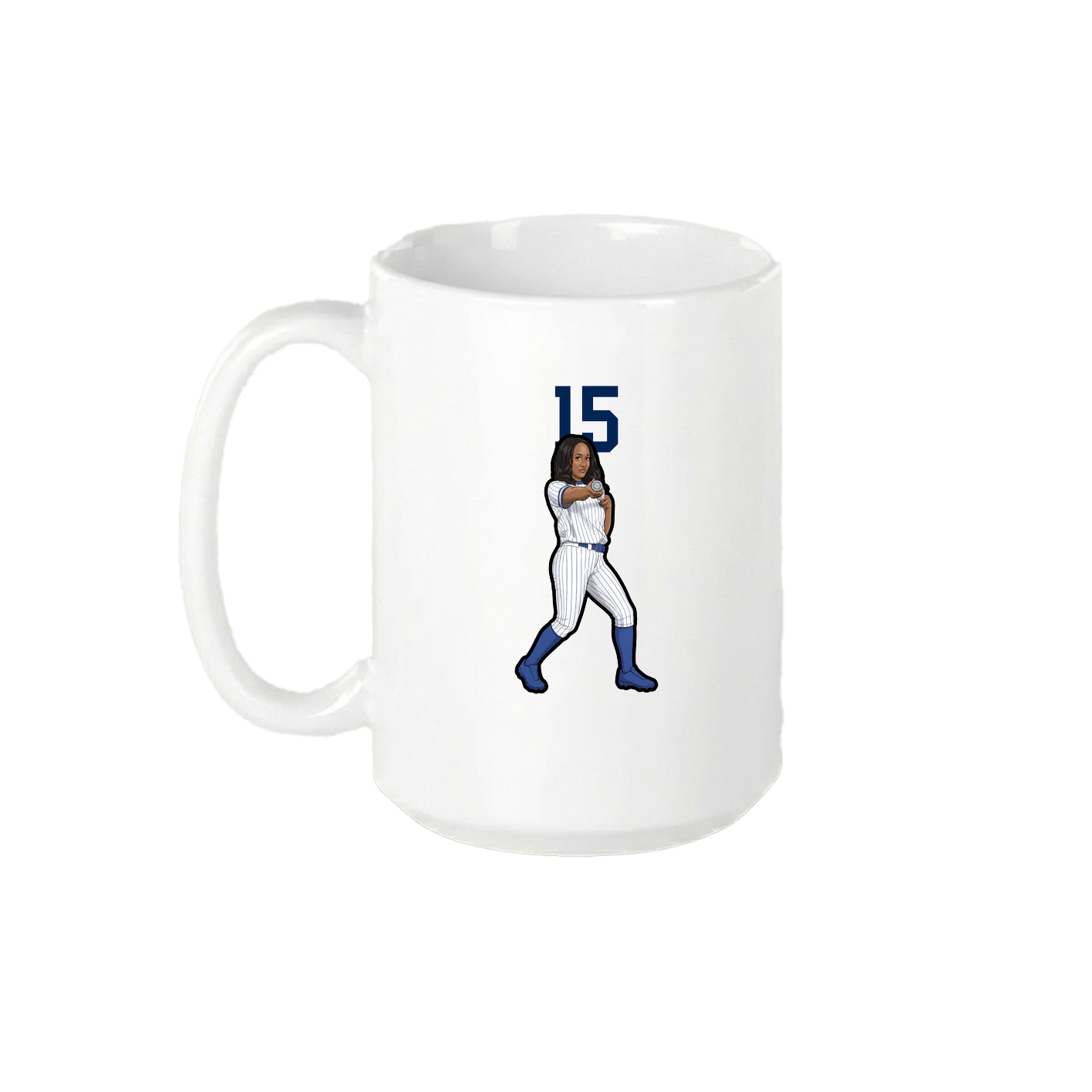 15oz Coffee Mug — Number Top in White