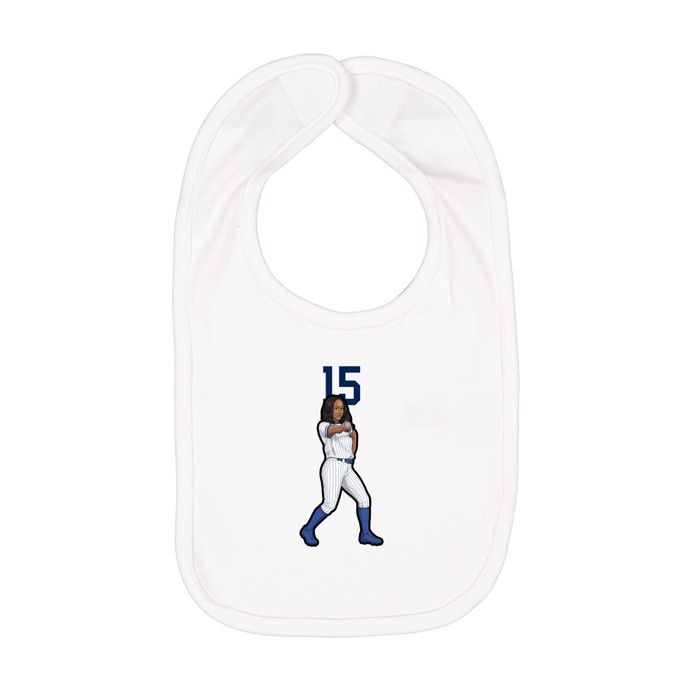 Infant Bib — Number Top in White