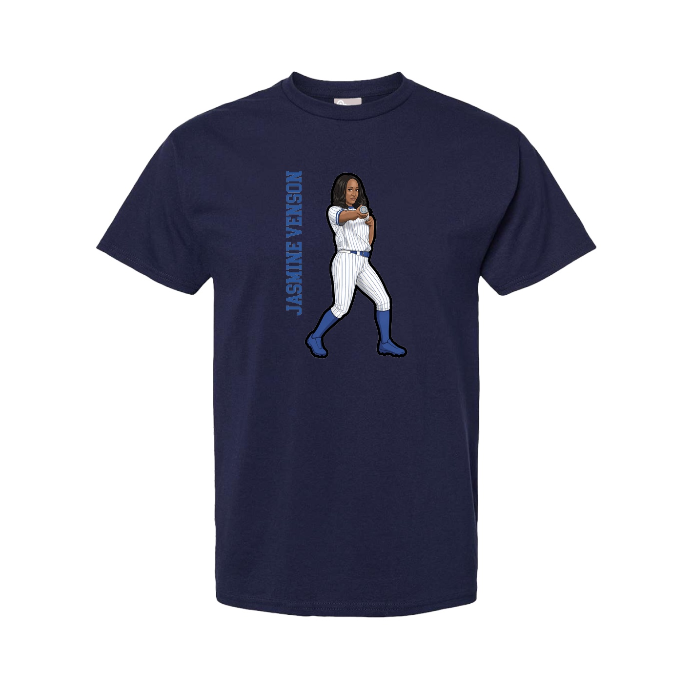 Youth Tee — Name Vertical in Navy