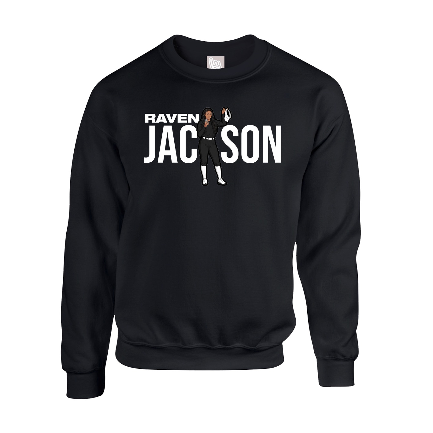 Fleece Crew — Player Name in Black
