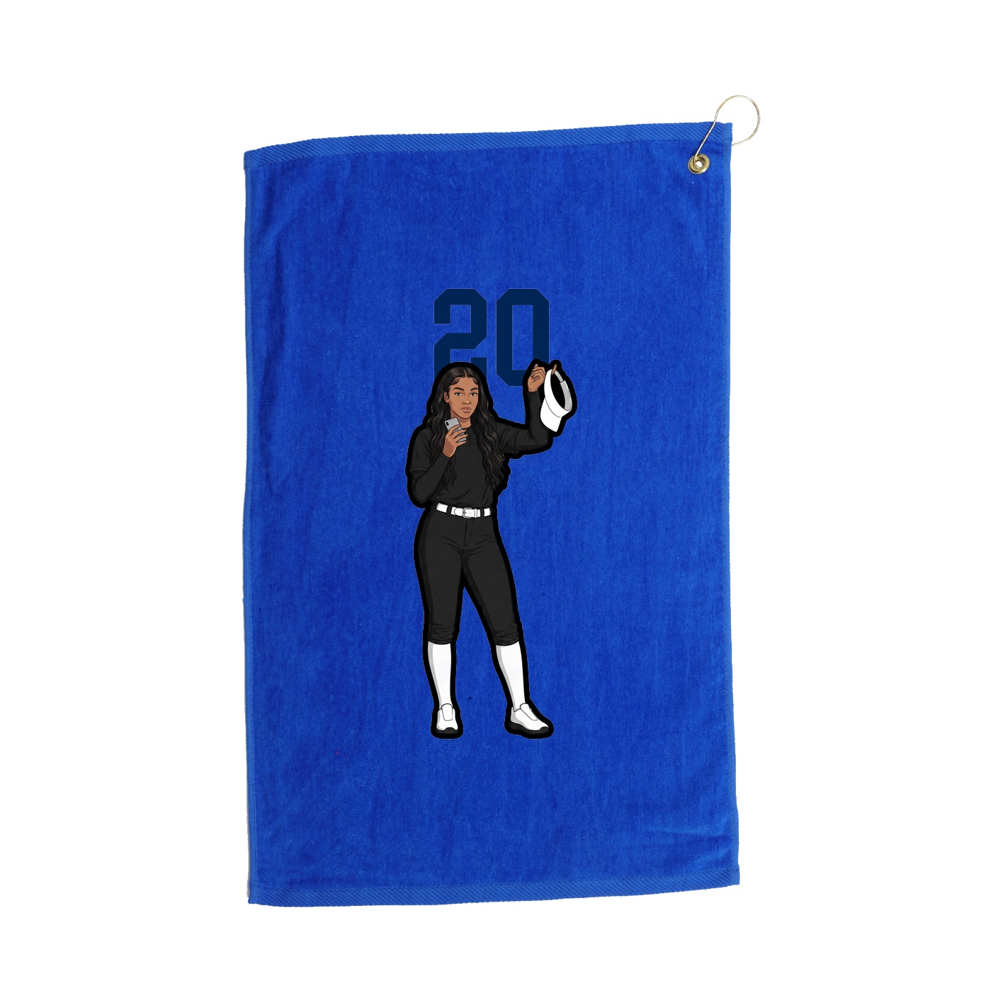 Golf Towel — Number Top in Royal