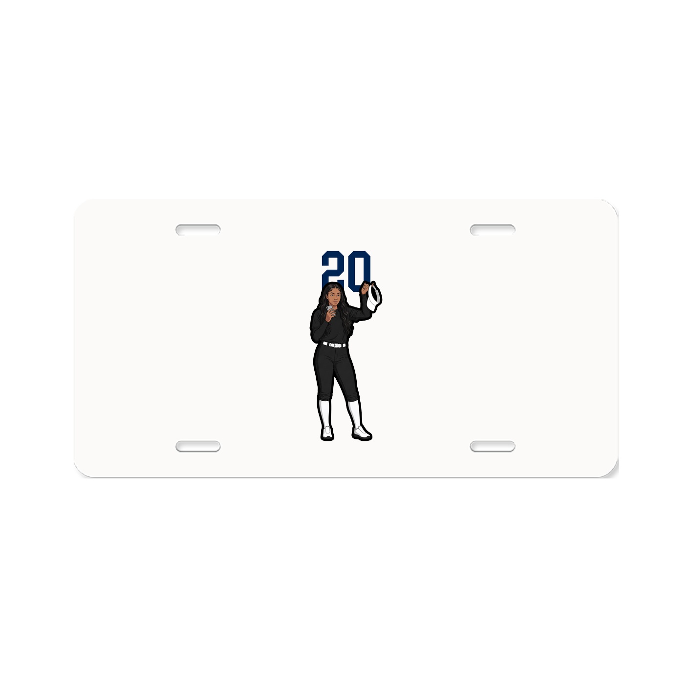License Plate — Number Top in Classic