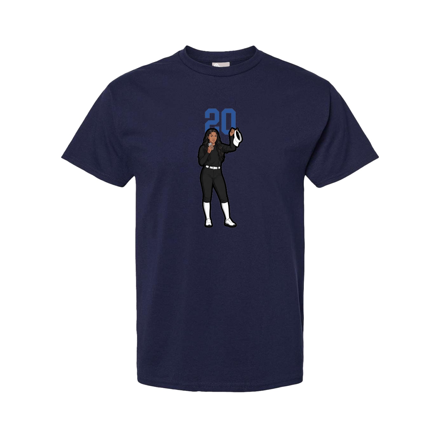 Tee — Number Top in Navy