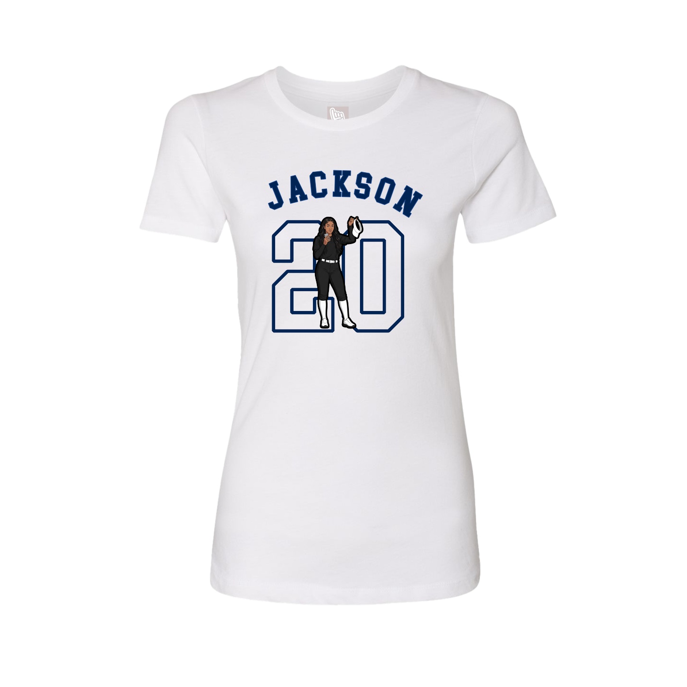 Fitted Women's Tee — Shirsey Arch in White