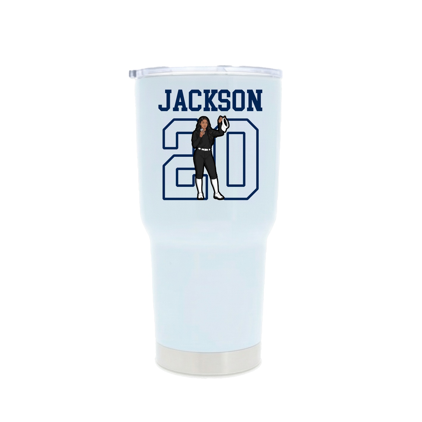 30oz Stainless Steel Tumbler — Shirsey in White