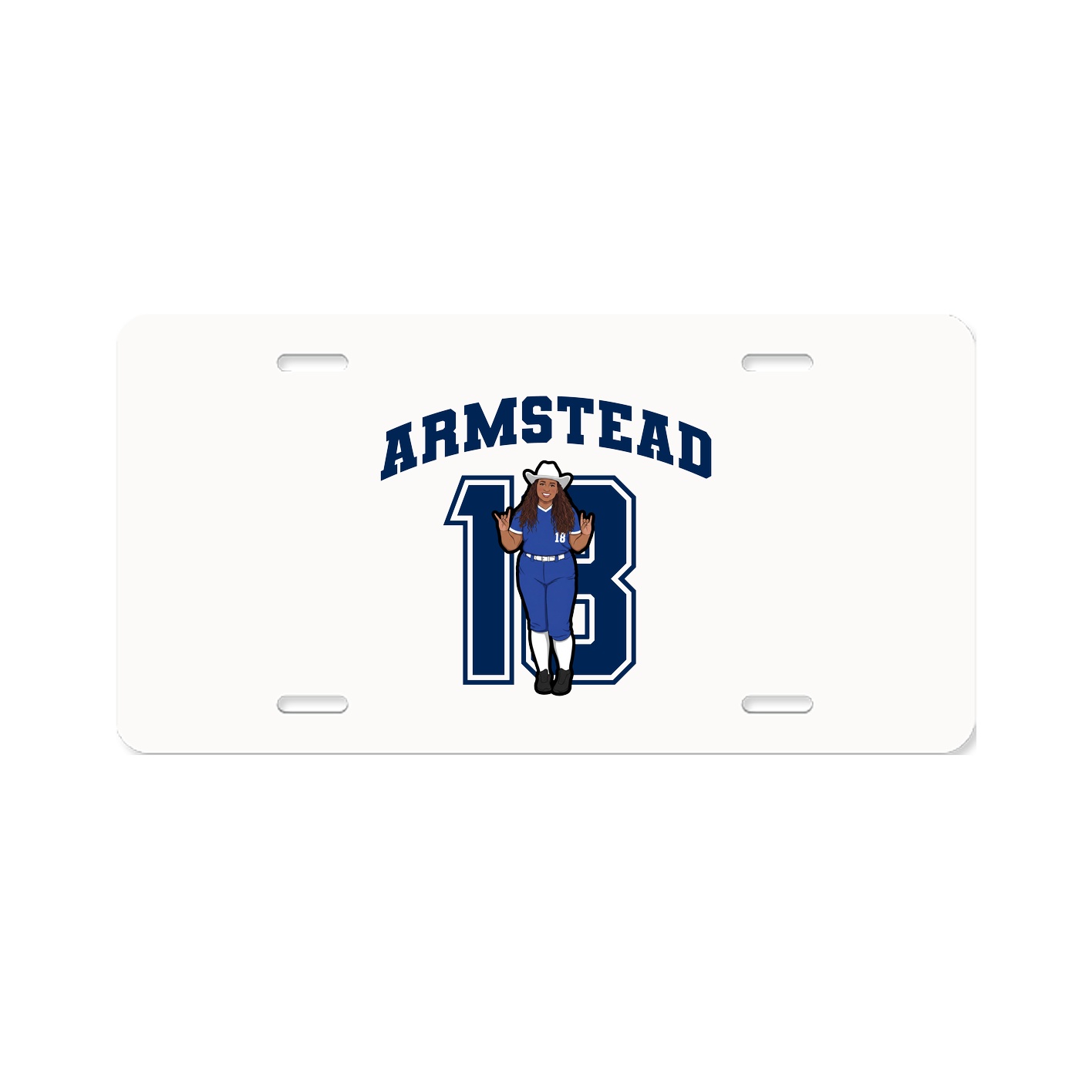 License Plate — Number in Classic