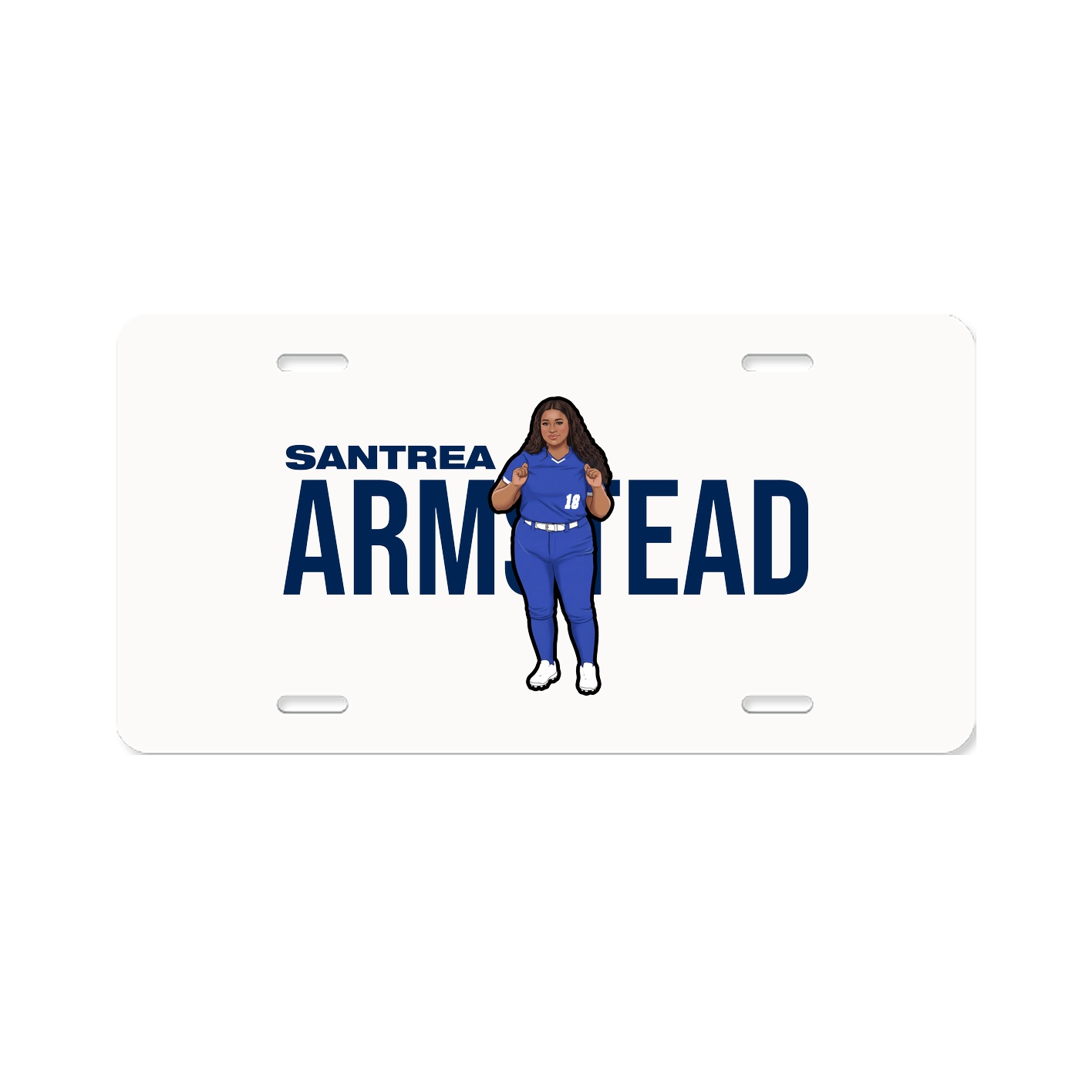 License Plate — Player Name in Classic
