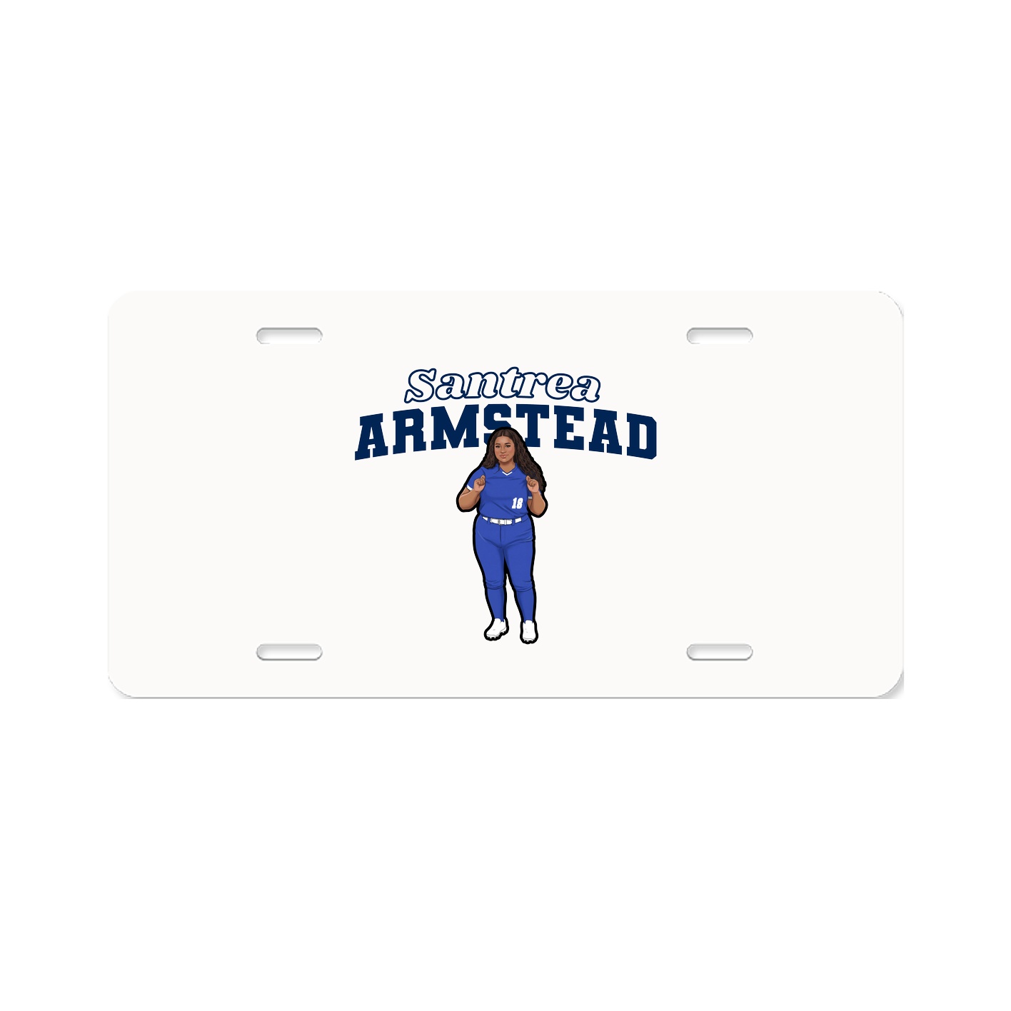 License Plate — Name Arch in Classic