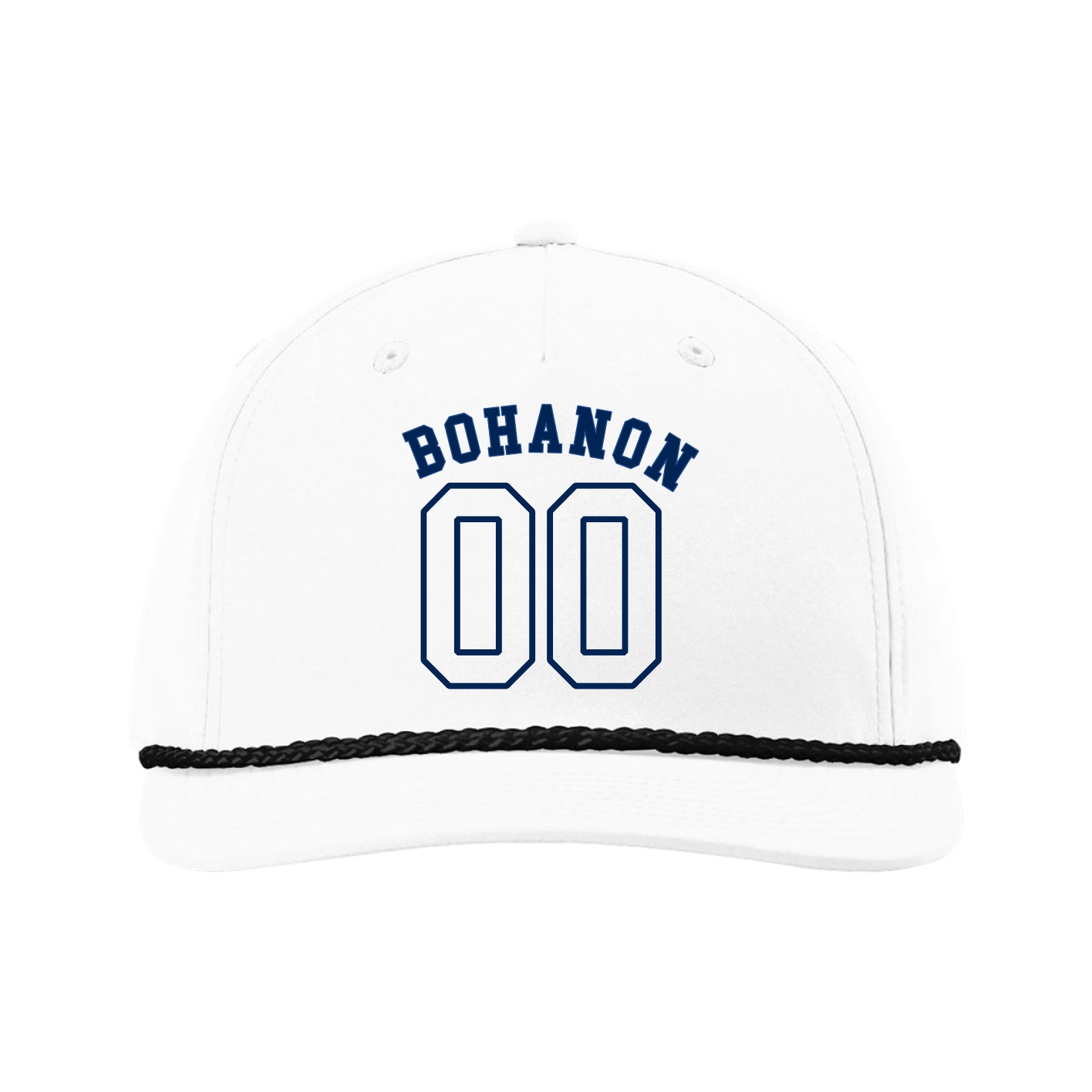 Five-Panel Classic Rope Cap — Shirsey Arch in White