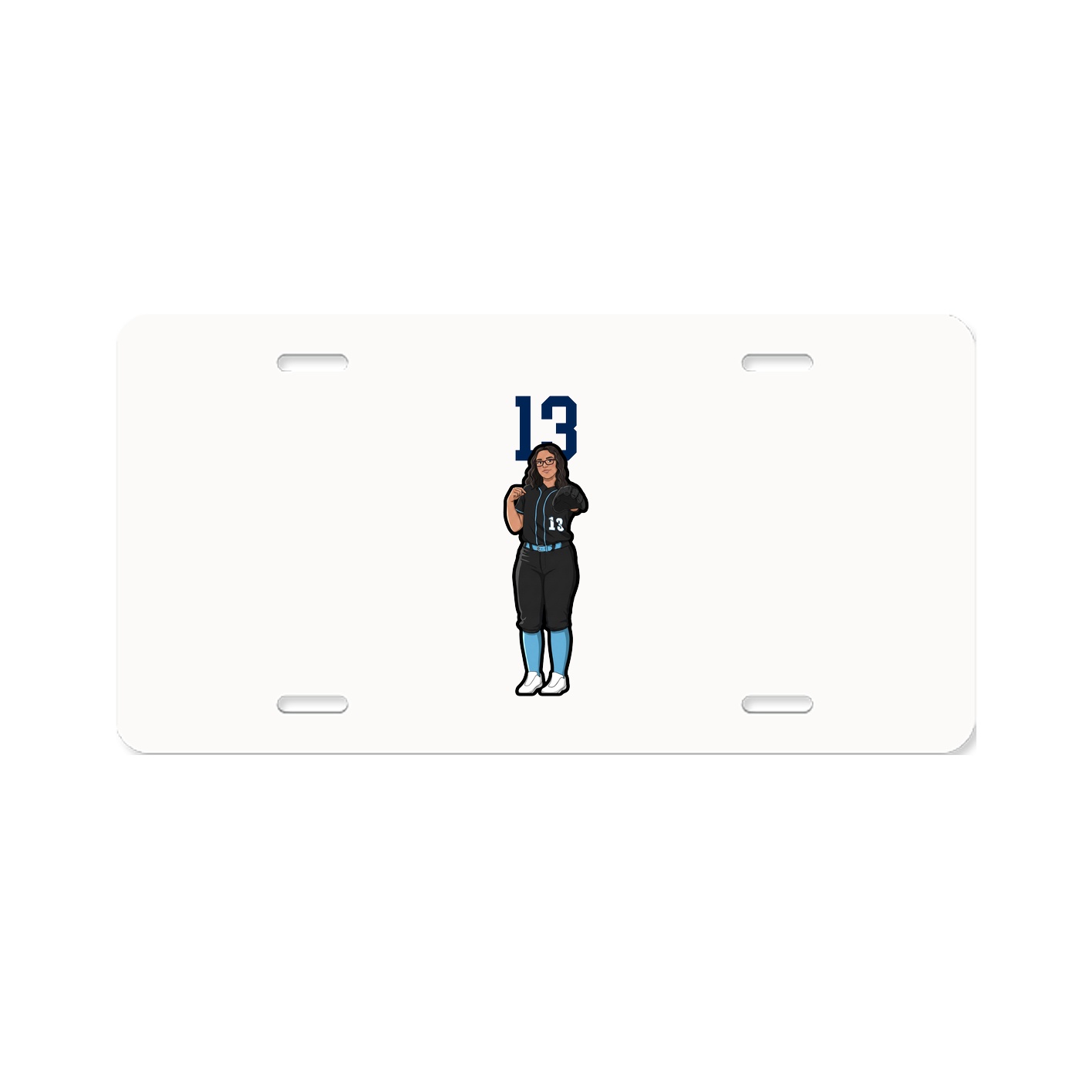 License Plate — Number Top in Classic