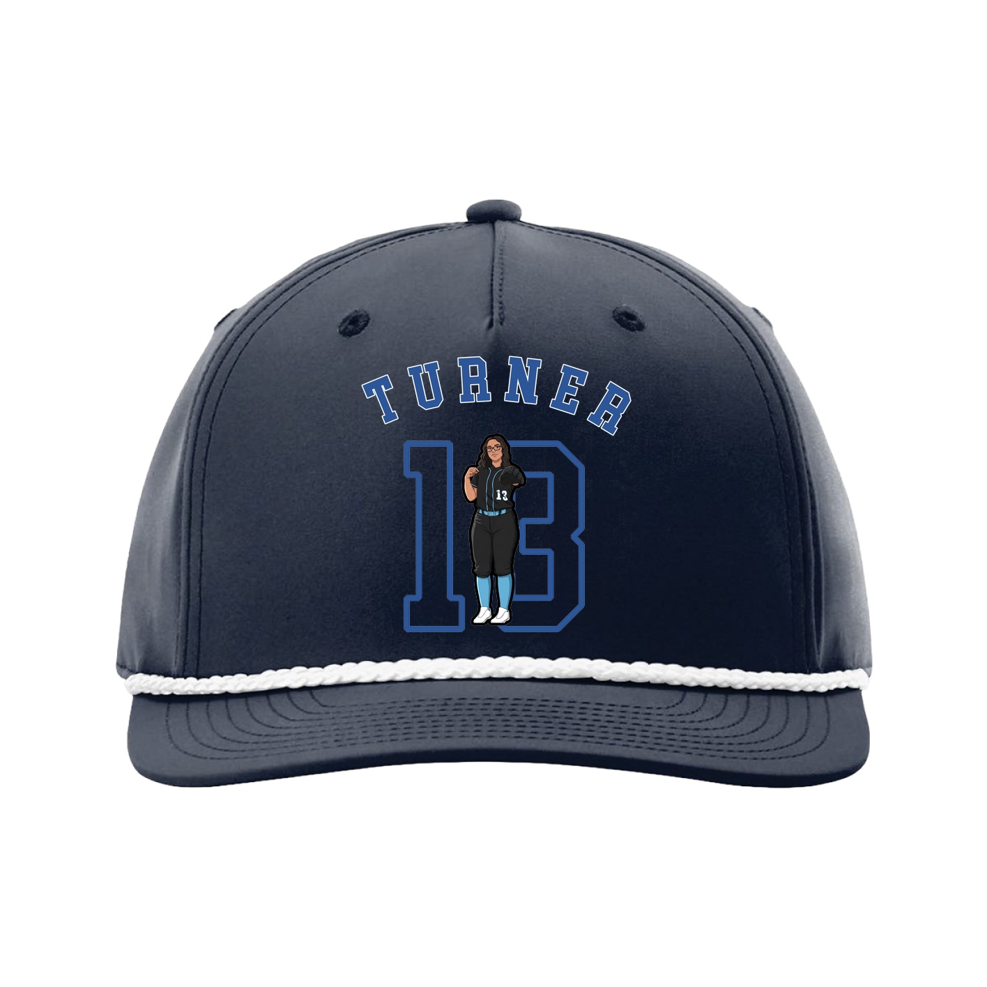 Five-Panel Classic Rope Cap — Shirsey Arch in Navy