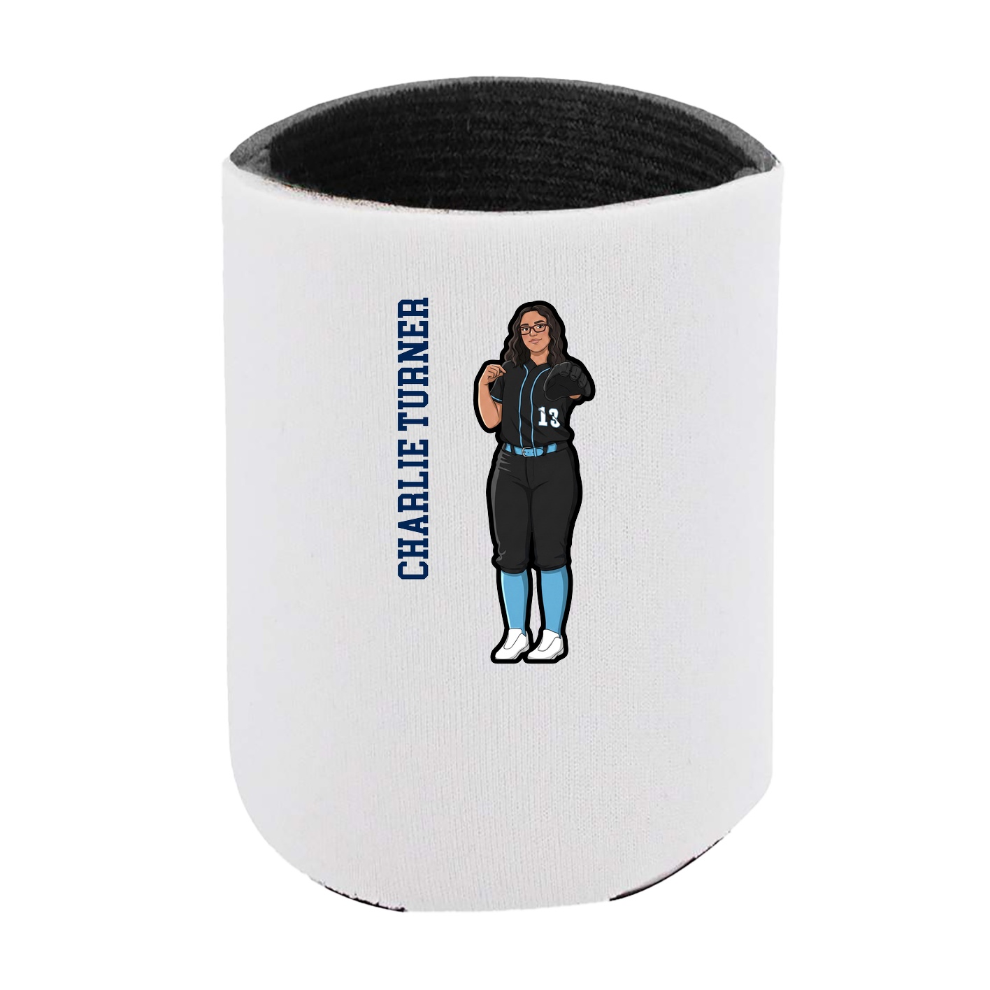 Can Holder — Name Vertical in White