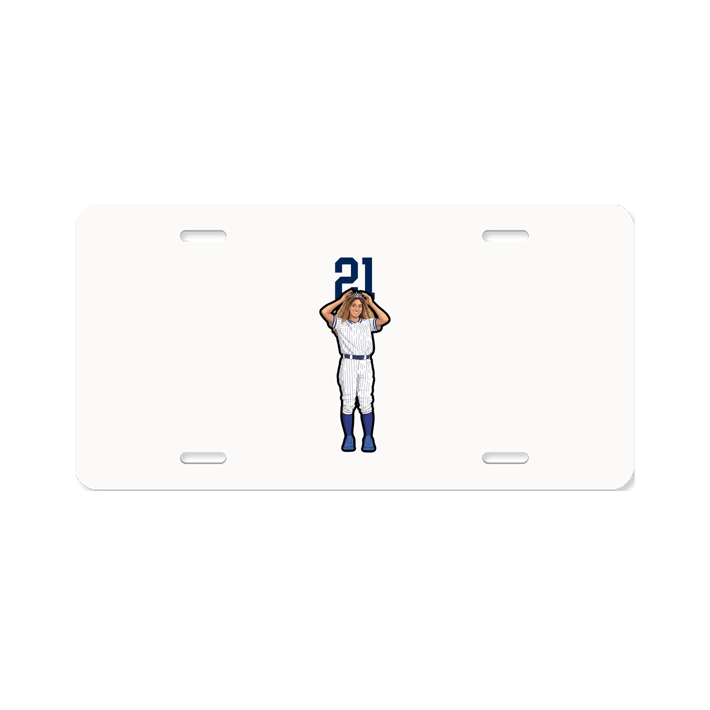 License Plate — Number Top in Classic