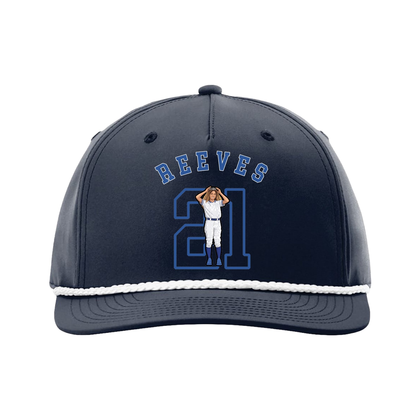 Five-Panel Classic Rope Cap — Shirsey Arch in Navy