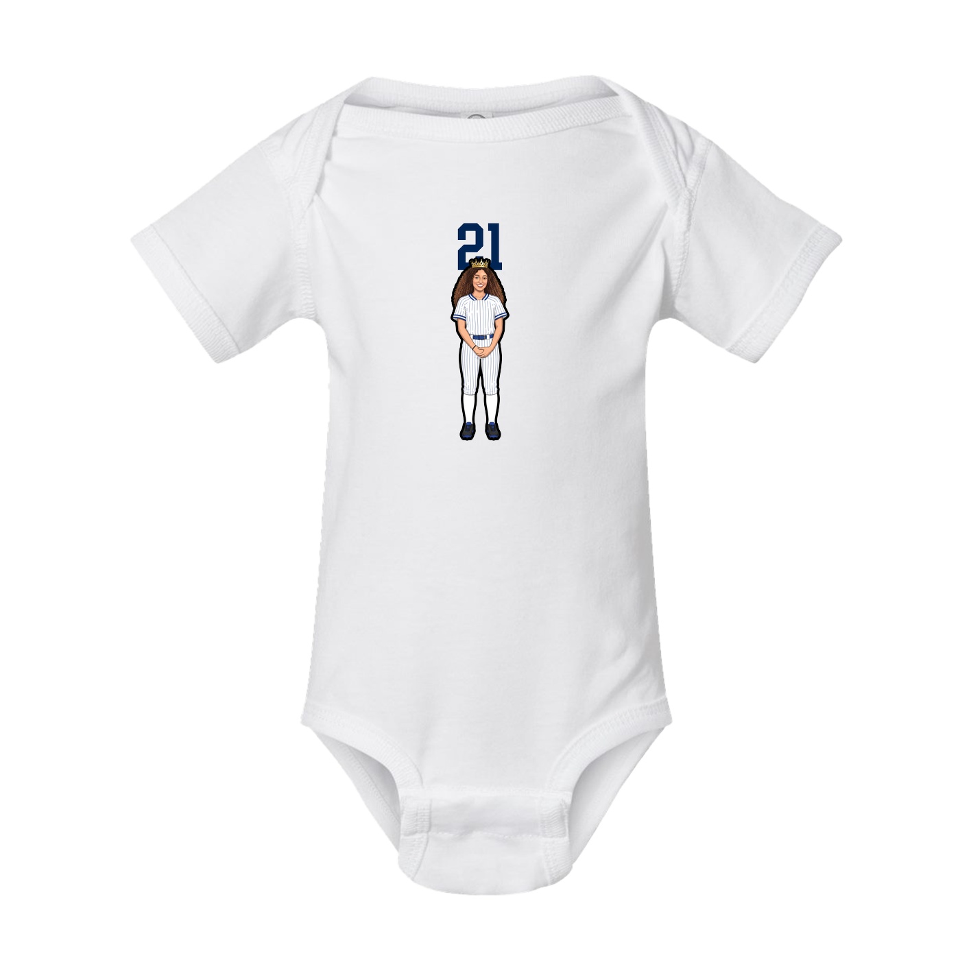 Baby Onesie — Number Top in White