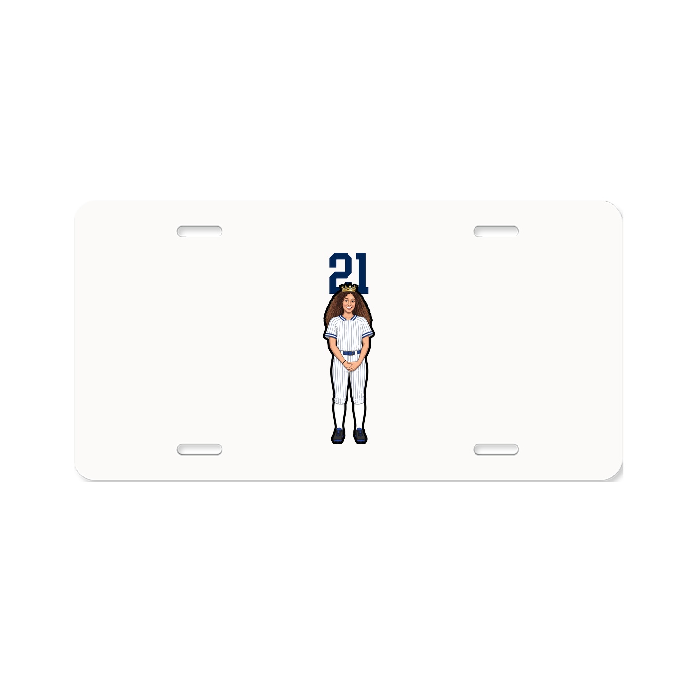 License Plate — Number Top in Classic