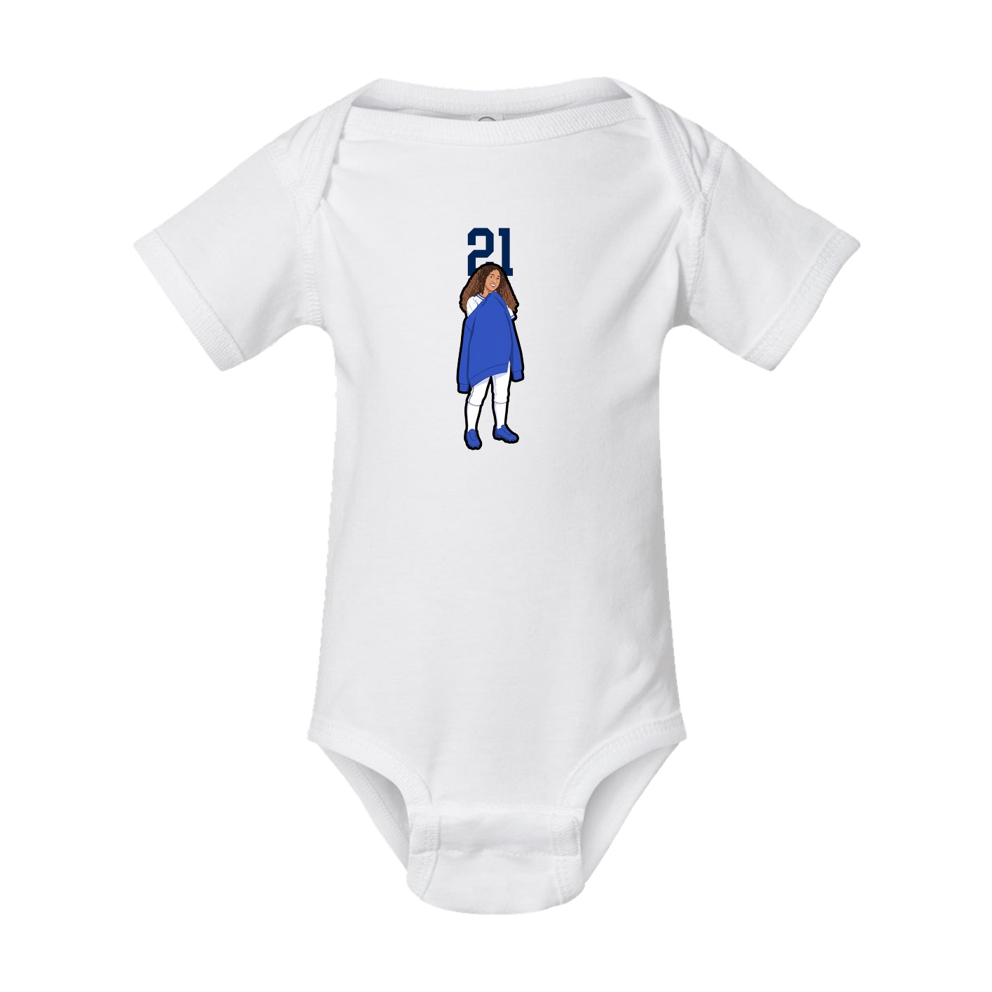 Baby Onesie — Number Top in White