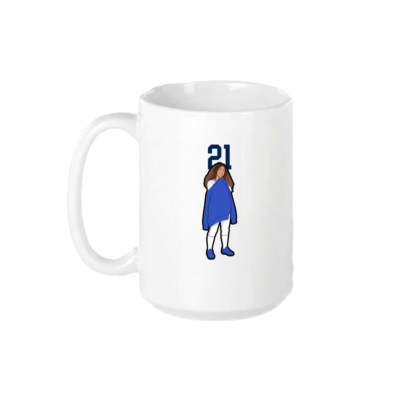 15oz Coffee Mug — Number Top in White