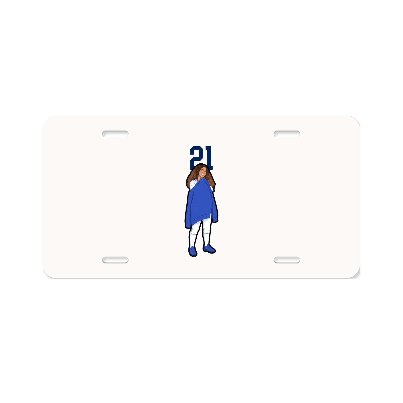 License Plate — Number Top in Classic