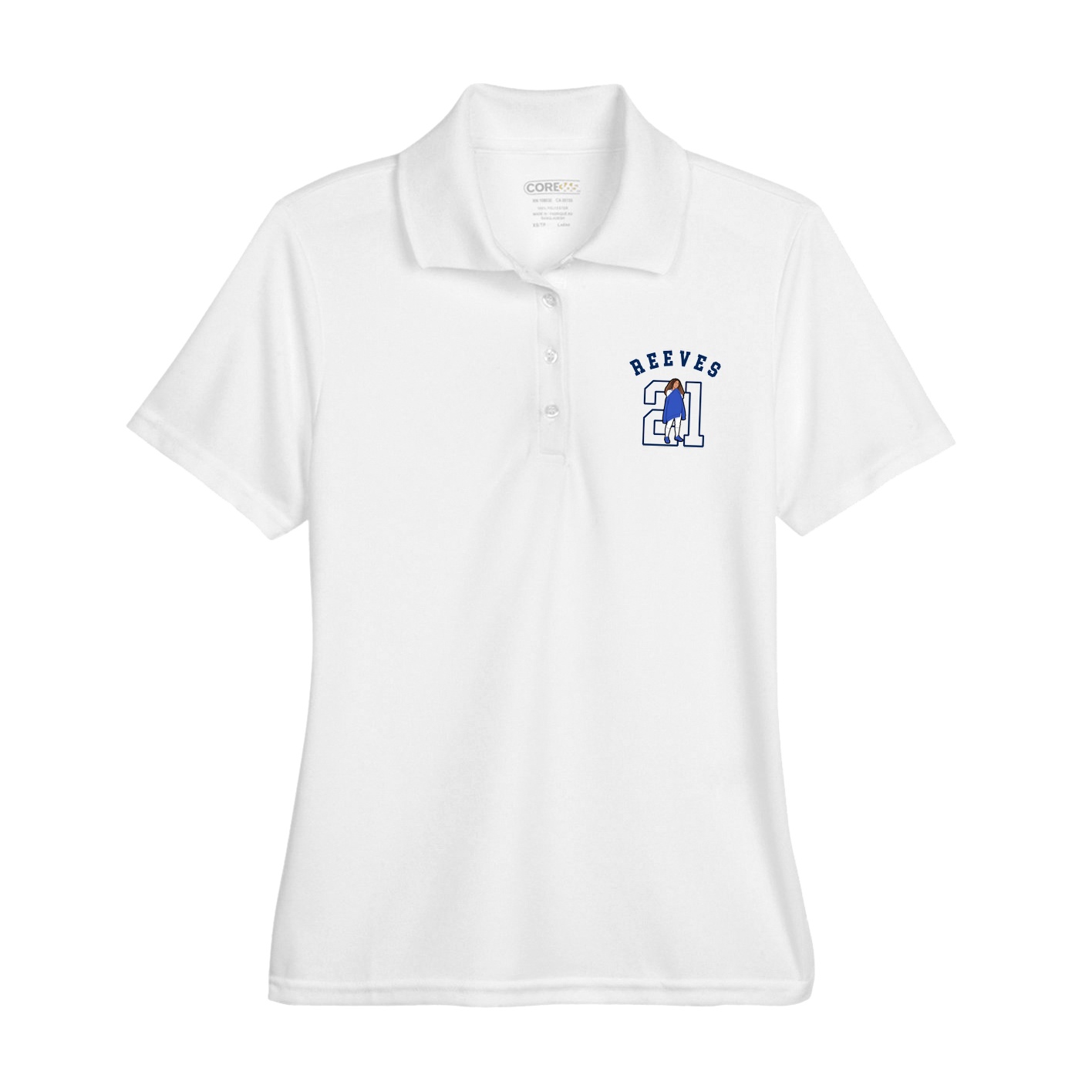 Womens Performance Polo — Shirsey Arch in White